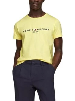 Maillot Tommy Hilfiger Logo Jaune Pour Homme