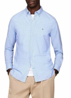 Chemise Tommy Hilfiger Flex Texturée Bleue Pour Homme