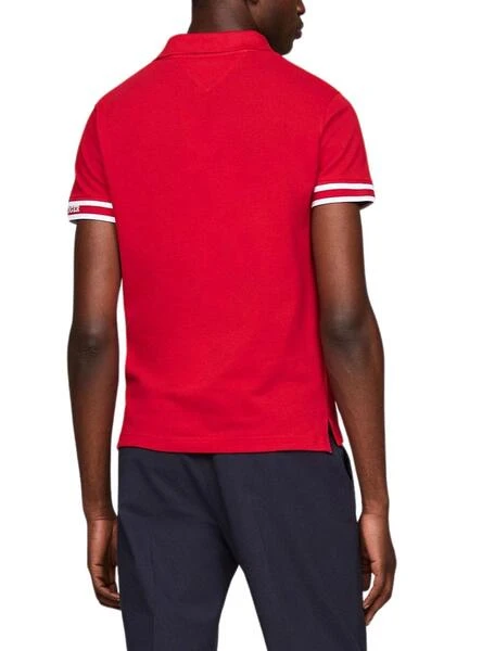 Polo Tommy Hilfiger Type Rouge Pour Homme â Image 2