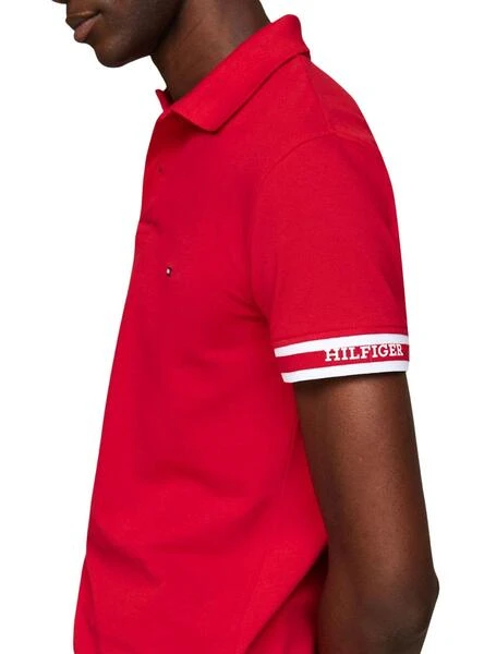 Polo Tommy Hilfiger Type Rouge Pour Homme â Image 3