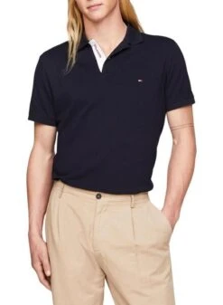 Camisa Polo Tommy Hilfiger Monotype Azul Marino Para Hombre.