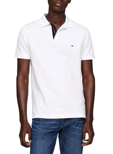 Chemise Tommy Hilfiger Monotype Placket Blanc Pour Homme
