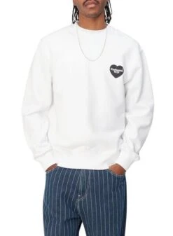 Sudadera Carhartt Heart Bandana Blanche Pour Homme