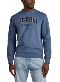 Sudadera G-Star Skeleton Dog Bleue Pour Homme