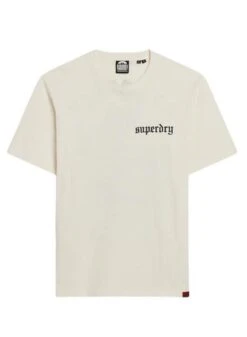 T-shirt Superdry Tatto Graphic Loose Blanc Pour Homme