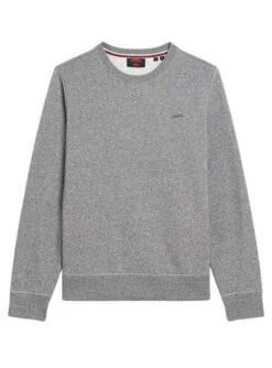 Sweat-shirt Superdry Crew Gris Pour Homme