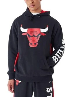 Sweat à Capuche New Era Chicago Bulls NBA Noir Pour Homme
