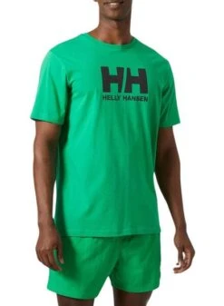 T-shirt Helly Hansen Logo Vert Pour Homme