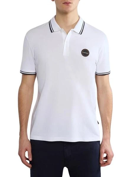 Polo Napapijri E-Macas Blanco Pour Homme