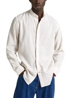 Chemise Pepe Jeans Pamphill Beige Pour Homme