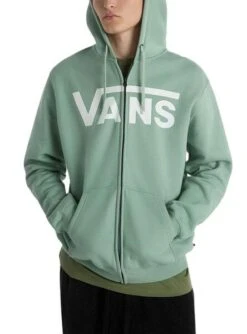 Sudadera Vans Classic Zip Vert Pour Homme